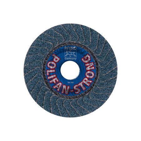 Pferd 4-1/2" x 5/8-11 Thd. POLIFAN® Flap Disc - Z SGP STRONG STEEL, Zirconia, 50 Grit, Conical 62952